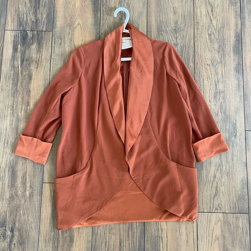 Wilfred Terracotta Open Front Blazer